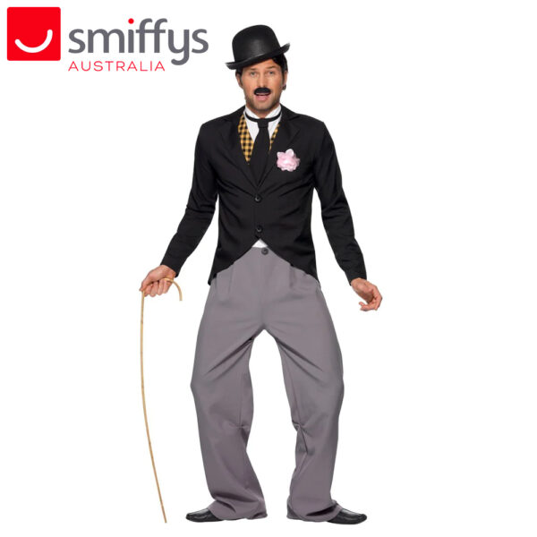 1920s Chaplin Style Film Star Adult Costume with BONUS Chaplin Tash /Eyebrows FREE - Image 5