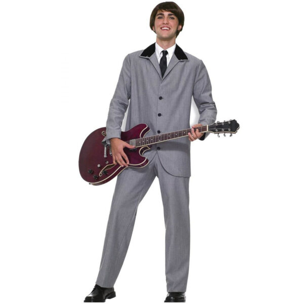 1960's The Beatles British Invasion Men's Rock'n'Roll Suit Costume, S: Std