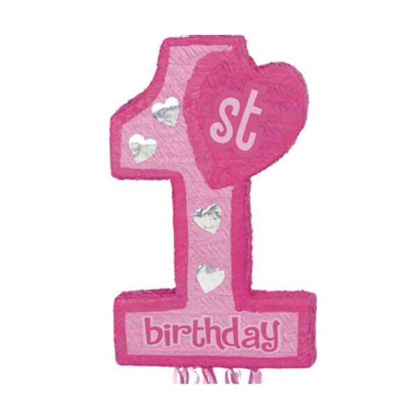 I st Birthday Baby Girl 3-D Shape Pinata - Amscan