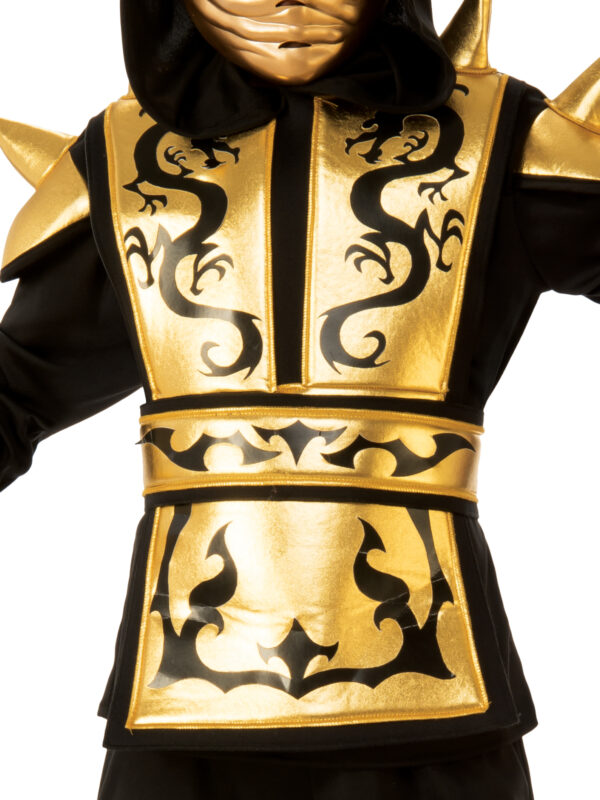 Gold Ninja Warrior Boys Martial Arts Costume - Image 3