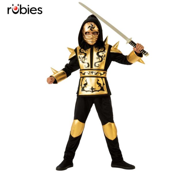 Gold Ninja Warrior Boys Martial Arts Costume