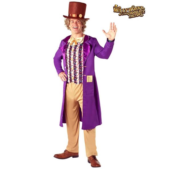 WILLY WONKA DELUXE COSTUME  FOR MEN, ADULT, S: STD (MEDIUM) - Image 2