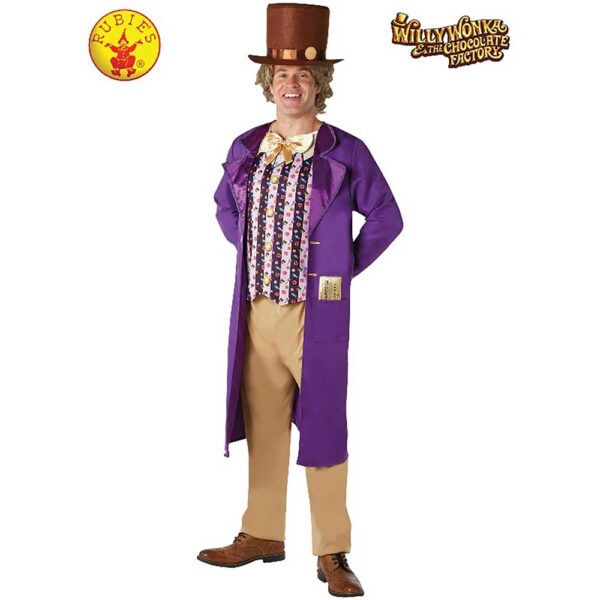 WILLY WONKA DELUXE COSTUME  FOR MEN, ADULT, S: STD (MEDIUM) - Image 3