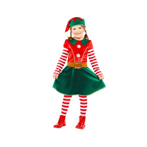 Jolly Lil Elf Child Costume Girls 3-4, 4-6y