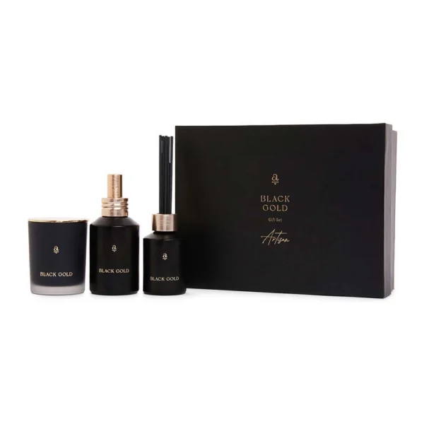 DUSK ARTISAN COLLECTION Bergamot & Black Pepper Black Gold Gift Set 3Pc