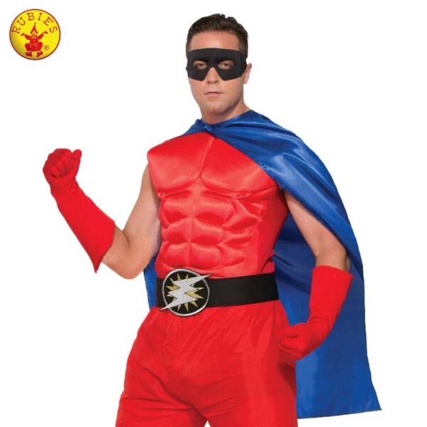 SUPERHERO CAPES / CLOAKS FOR ADULTS - BLUE OR RED - Image 2