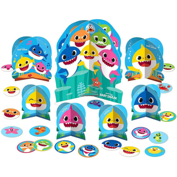 Pinkfong Baby Shark Kids Party Supples - Table Decoration Centrepiece Kit