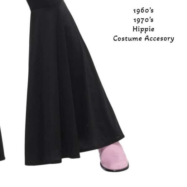 Black 60's 70's Party Flared Women's Costume Pants - Image 2