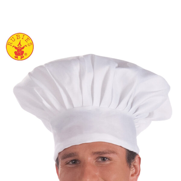 Chef / Cook Cloth Hat - Adult Costume Accessory - White - Image 2