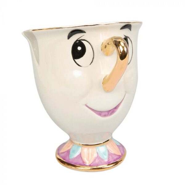 DISNEY MUG BEAUTY AND THE BEAST CHIP LICENSED GIFT GOLD ELECTROPLATED