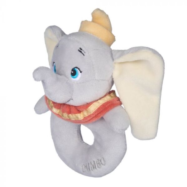 DISNEY BABY CLASSICS DUMBO ELEPHANT PLUSH RING RATTLE 16CM INFANT ACTIVITY TOY GIFT - Image 3