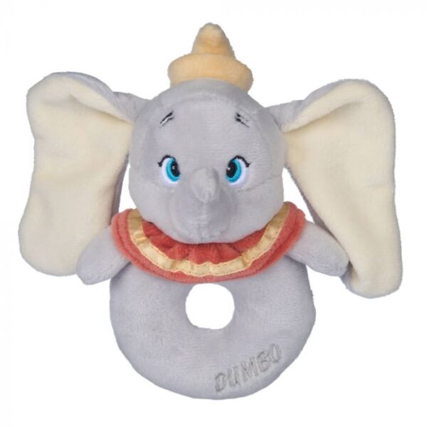 DISNEY BABY CLASSICS DUMBO ELEPHANT PLUSH RING RATTLE 16CM INFANT ACTIVITY TOY GIFT