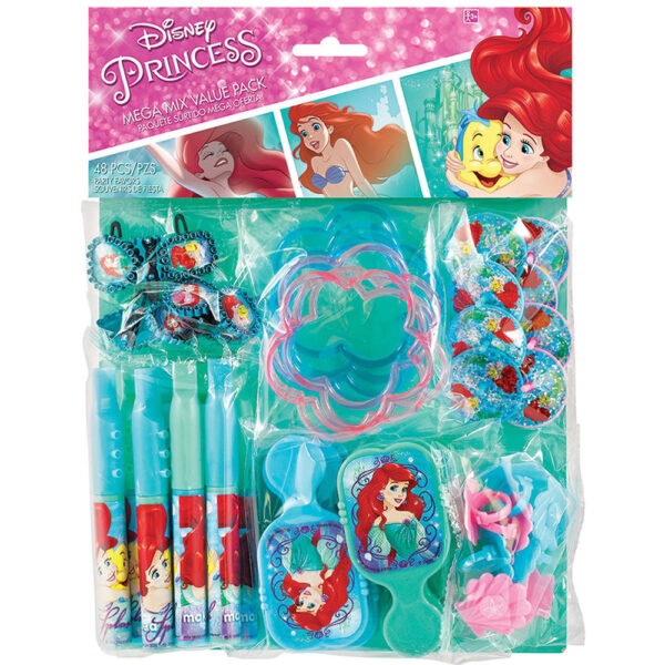 Disney Ariel Dream Big Birthday Party Supplies - Kids Favour Pack - 48pcs + Bonus Loot Bags - Image 2