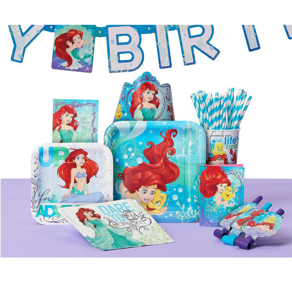 Disney Ariel The Little Mermaid Dream Big Kids Party Supplies - Paper Tiaras (8 Pcs) - Image 4