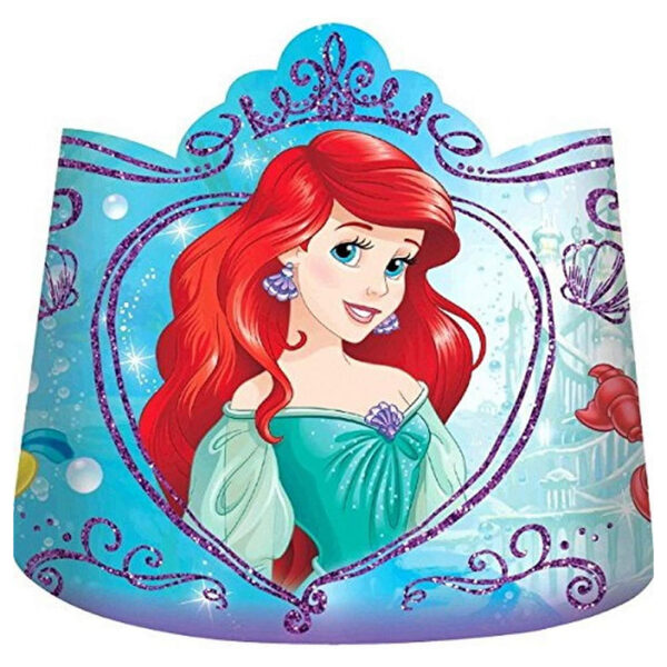 Disney Ariel The Little Mermaid Dream Big Kids Party Supplies - Paper Tiaras (8 Pcs)