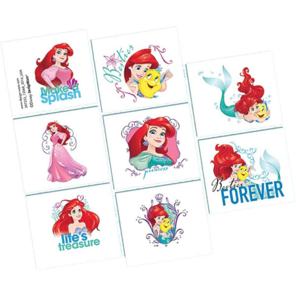 Disney Ariel Dream Big Kids Party Supplies - Tattoo Favour (8 pieces)