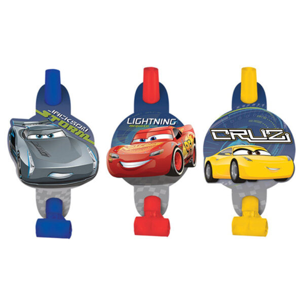 Disney Cars 3 Birthday Party Supplies - Blowouts (8 pack)