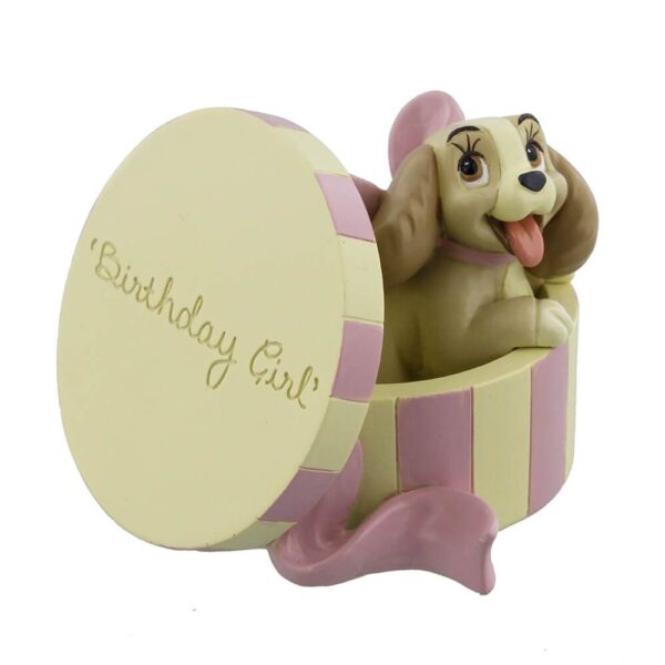 Disney Gifts Collectible Lady & The Tramp Figurine: Lady 'Birthday Girl', 7 cm