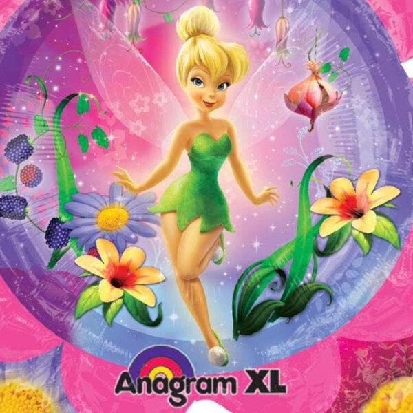 Disney Fairies Birthday Party Supplies - Tinkerbell Flower Cluster Foil Balloon 25x17cm - Image 2