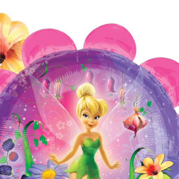 Disney Fairies Birthday Party Supplies - Tinkerbell Flower Cluster Foil Balloon 25x17cm - Image 3