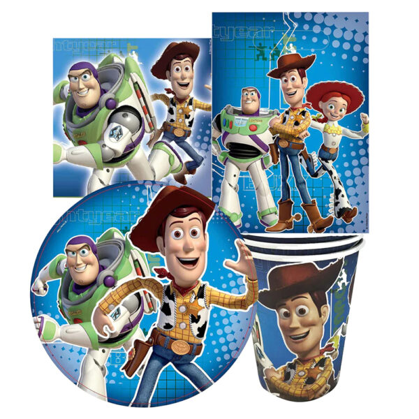 Disney Toy Story 3 Birthday Party Supplies - Kids Tableware Kit - 40pcs Free Banner - Image 2