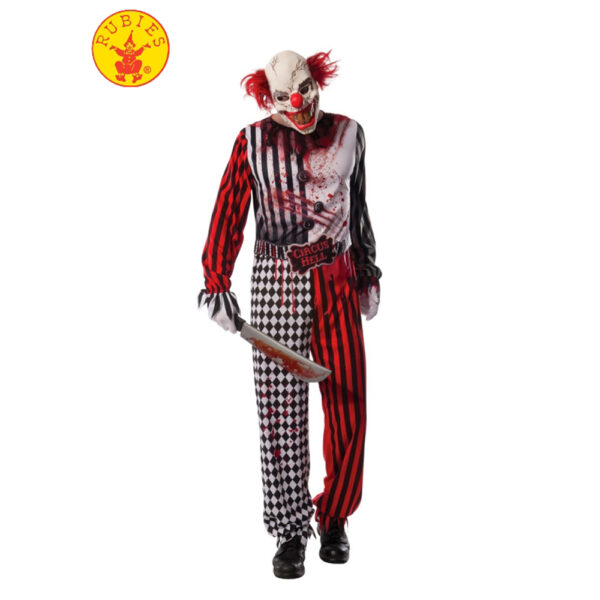 Evil Clown Halloween Costume - Size: Std, Xl