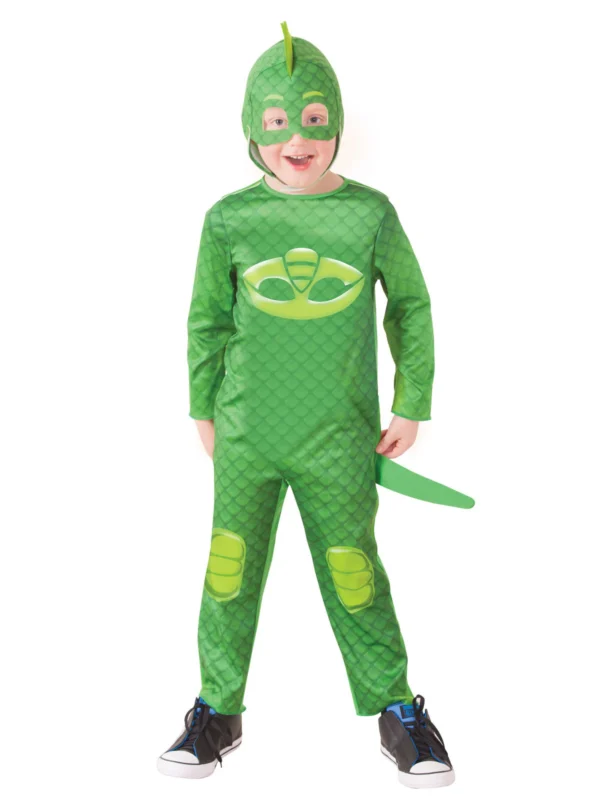 PJ Masks Gekko Lizard Jumpsuit Costume for Kids S: Small (3-5 Yrs)