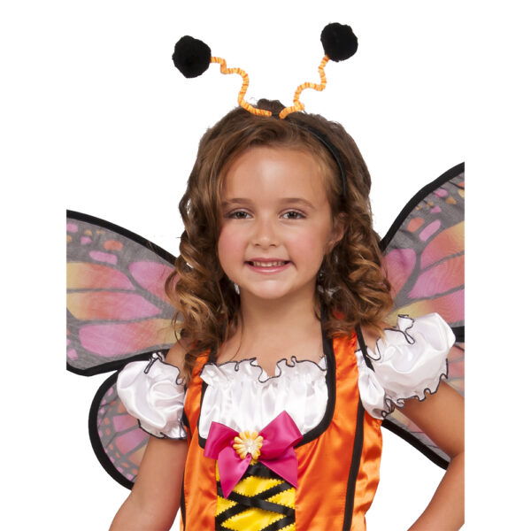 Glittery Orange Butterfly Girl's Costume - Small - Image 3