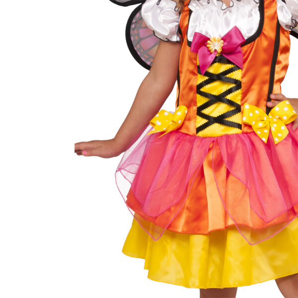 Glittery Orange Butterfly Girl's Costume - Small - Image 4