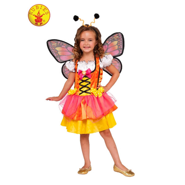 Glittery Orange Butterfly Girl's Costume - Small