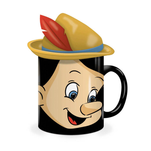 Disney Gifts - Hand-sculpted and painted Shaped Mug With Lid: Pinocchio