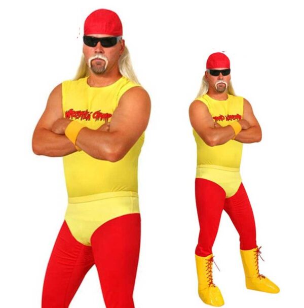 Hogan Wrestler Hulk Wrestling Mens Iconic Costume (Std)