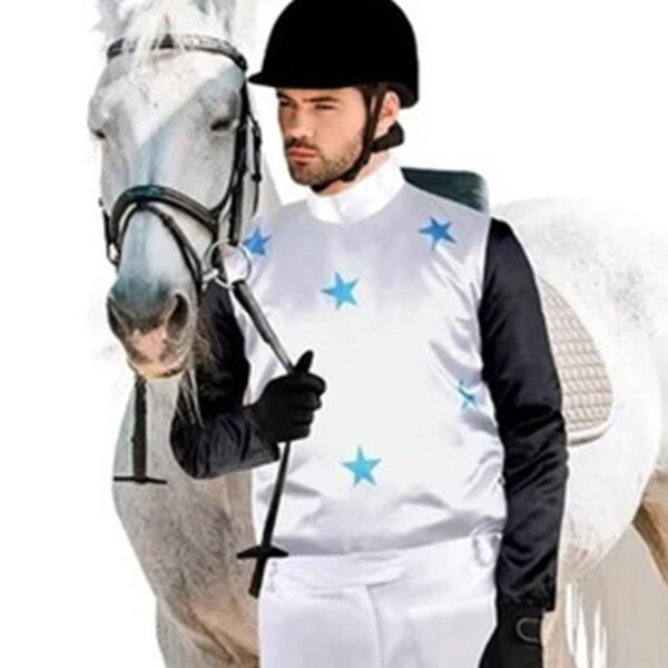 Melbourne Cup Horse Racing Jockey / Rider Adult Costume S: L - Image 2