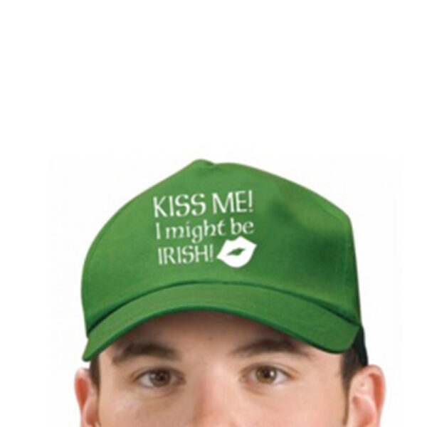 Kiss Me I Might Be Irish Cap - Adult Costume Accessory Hat - Image 2