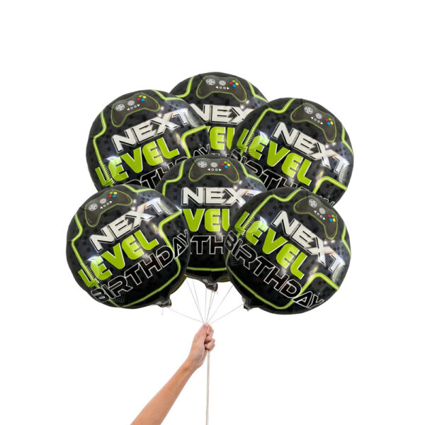 Level Up Gamer Kids Party Supplies - Foil Birthday Balloon 45cm - Image 3