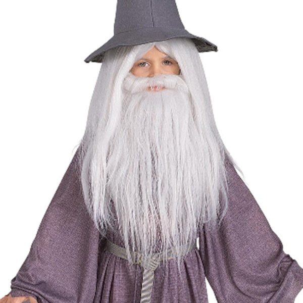 Lord of the Rings: Gandalf Wig and Beard Set - Child Halloween Costume Accessory - Image 2