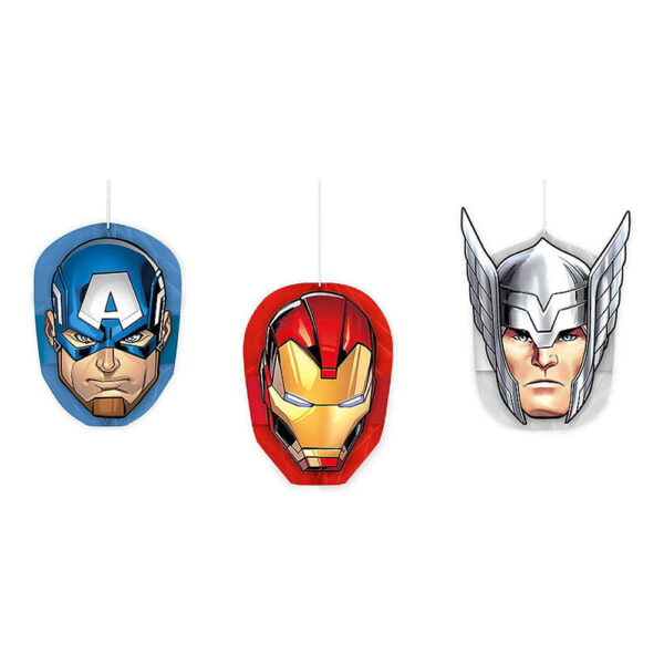 Marvel Avengers Kids Birthday Party Supplies - Honeycomb Hanging Decorations - Image 5