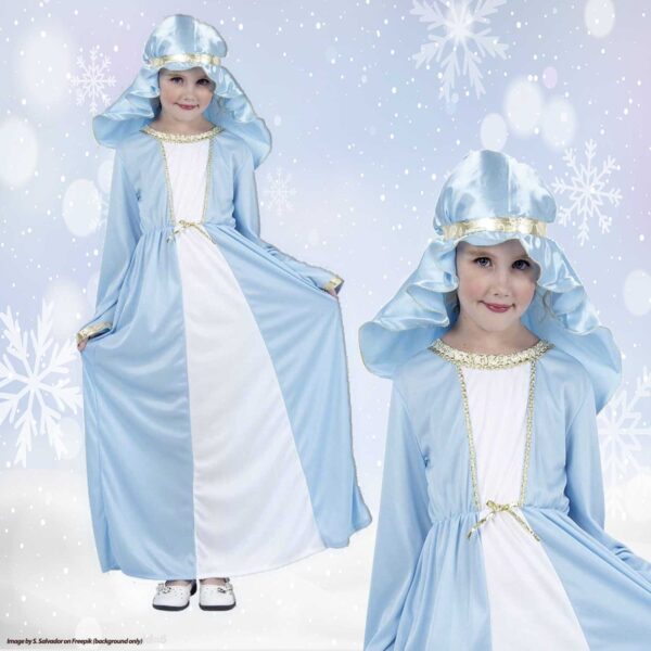 Mary Costume Child Nativity Play Christmas Religious Bible Story Book Week S: S/M