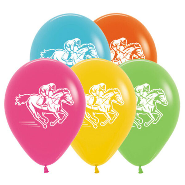 Melbourne Horse Racing Party Supplies - 30cm Tropical Assorted Latex Balloons, 25pc