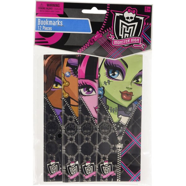 MATTEL Monster High Book Marks 12 Count Birthday Party Favours