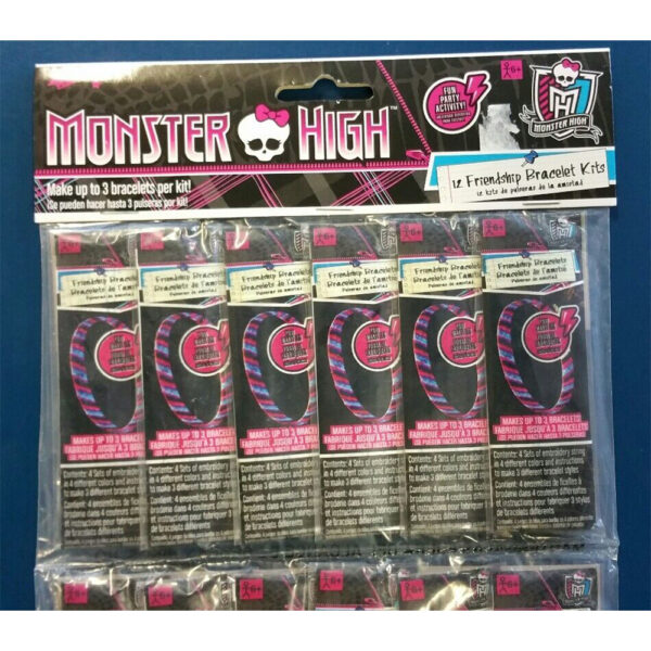 Monster High Kids Birthday Party Supplies - Bracelet Kits (12 packs) - Image 3