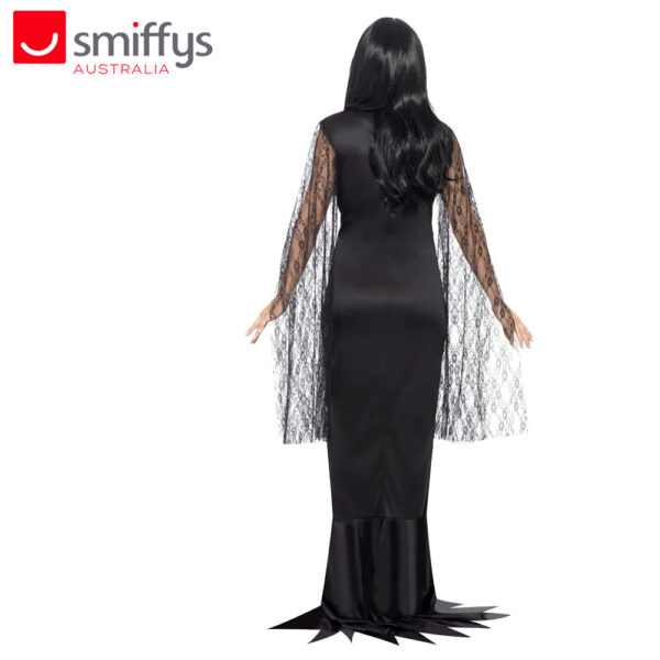 Morticia Addams / Elvira Women's Halloween Dress Up Costume,  Large - PlusX1 - Image 3