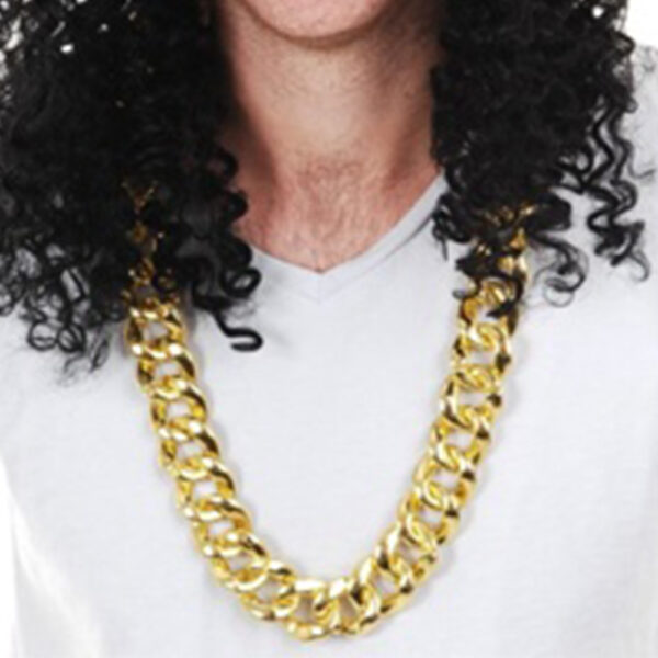 Necklace Chunky Gold Chain Rap Star/Pimp Costume Accessory - Adult - Image 4