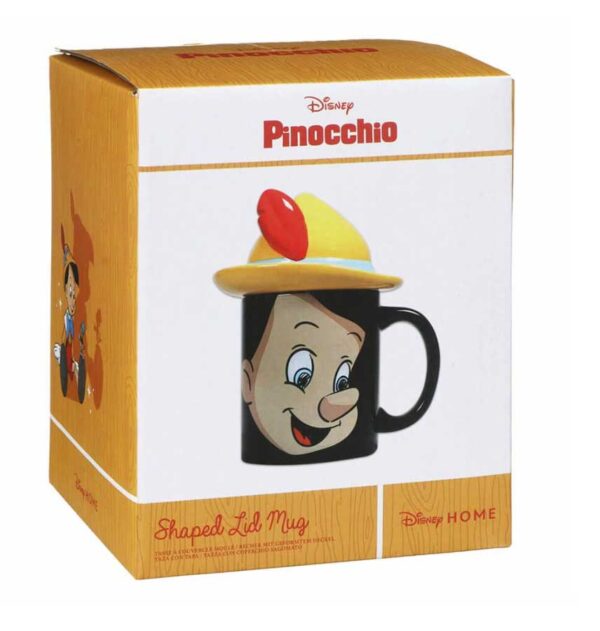 Disney Gifts - Hand-sculpted and painted Shaped Mug With Lid: Pinocchio - Image 4