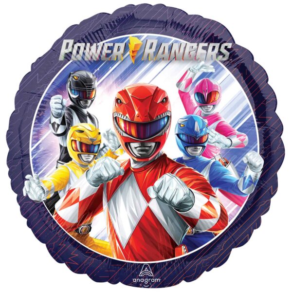 45CM STANDARD HX POWER RANGERS GROUP ROUND BALLOON