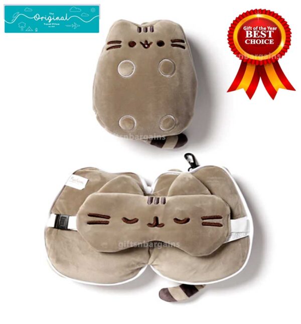 Pusheen the Cat: Travel Pillow & Eye Mask Set Relaxeeze