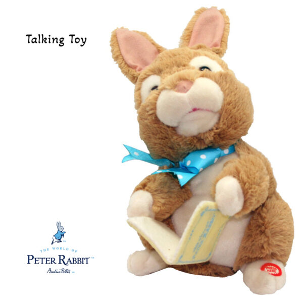 Peter Rabbit Story Teller Talking Plush Toy with Animatronics - 14"