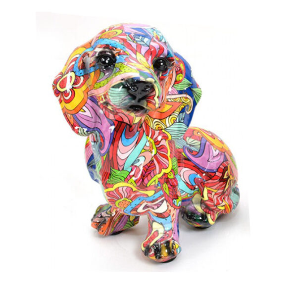 Resin Dog Full Decal Hand made Designer Home Art Decoration Gift - 20cm - Image 2