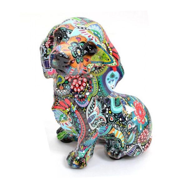 Resin Dog Full Decal Hand made Designer Home Art Decoration Gift - 20cm - Image 3