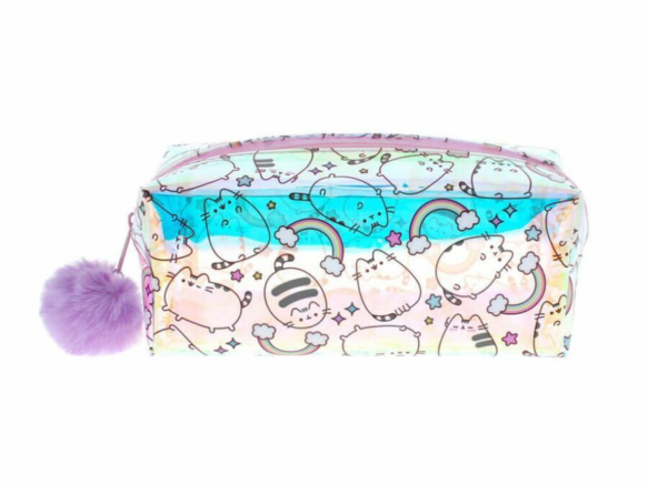 PUSHEEN THE CAT  PUSHEEN TIE DYE PVC PENCIL CASE WITH POM POM - Image 2